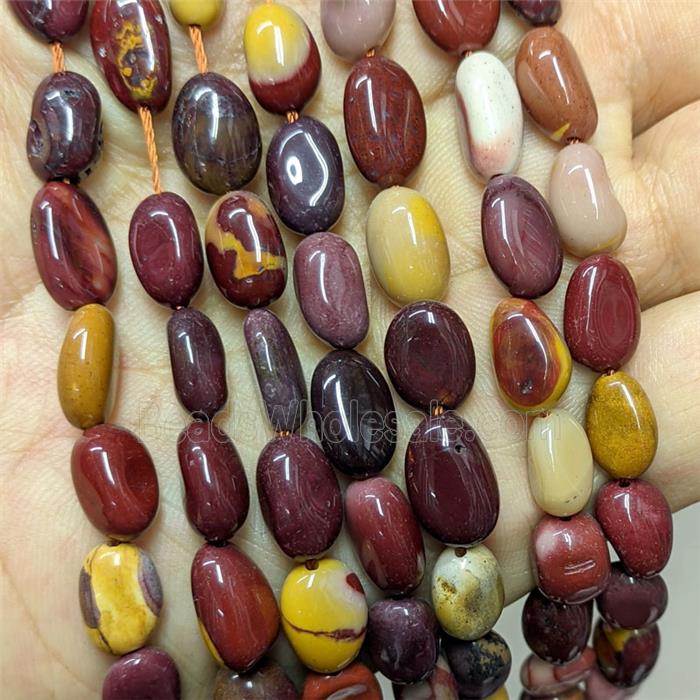Natural Mookaite Chip Beads Freeform Multicolor