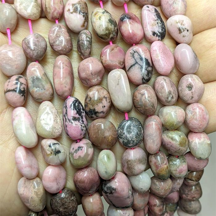 Natural Chinese Rhodonite Chip Beads Freeform Pink