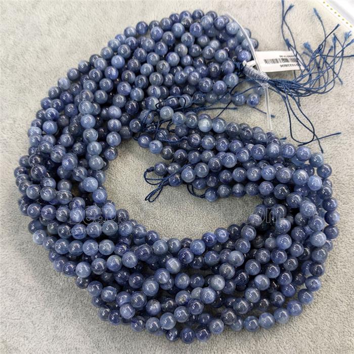 Natural Kyanite Beads Smooth Round A-Grade