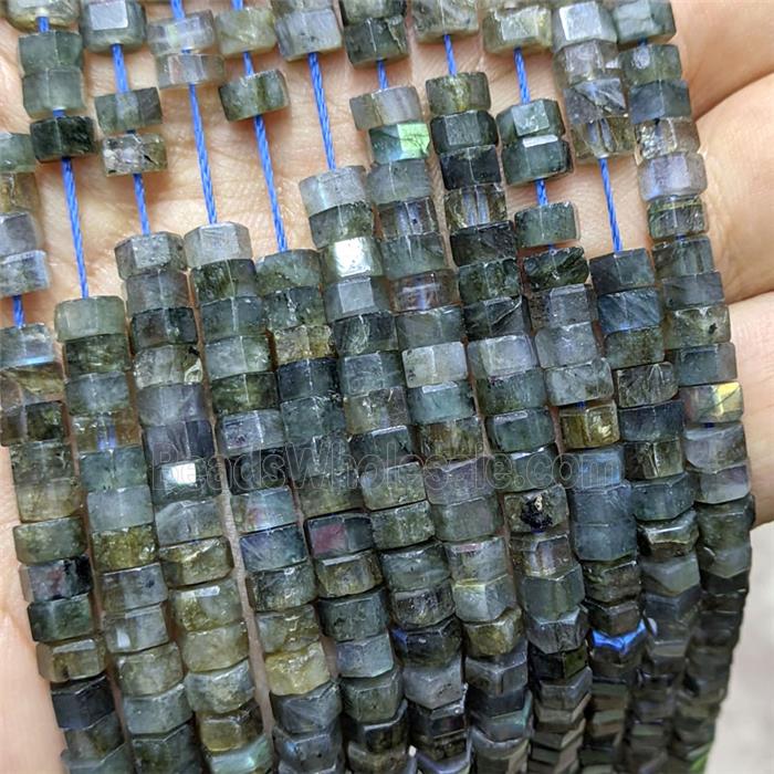 Natural Labradorite Hexagon Beads