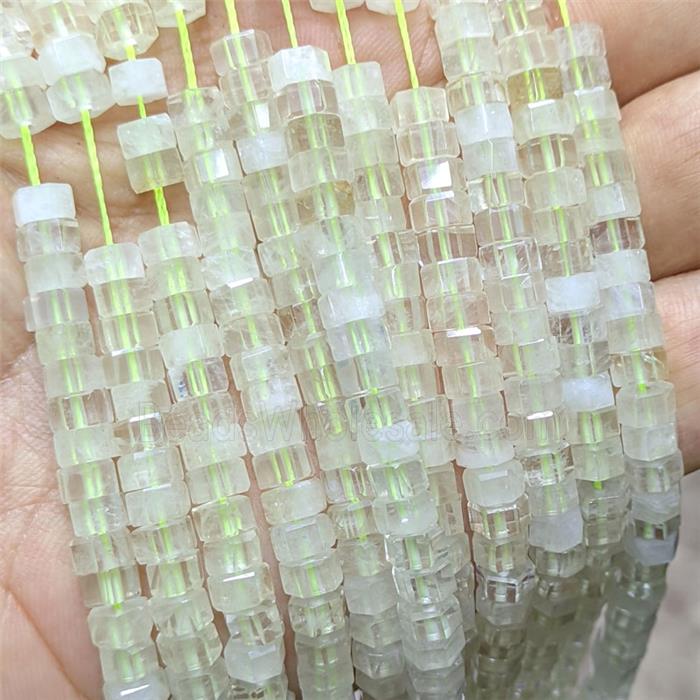 Natural Lemon Quartz Hexagon Beads
