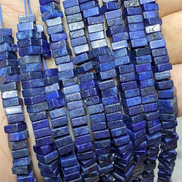 Natural Lapis Lazuli Square Beads Blue Dye
