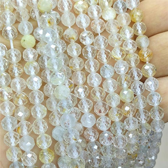 Natural Topaz Beads AB-Grade Faceted Round