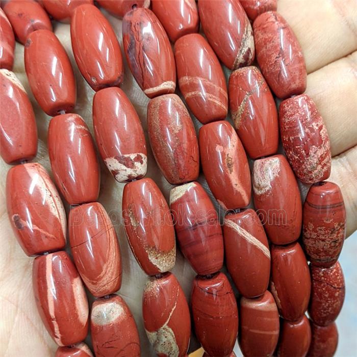 Natural Red Jasper Rice Beads AB-Grade