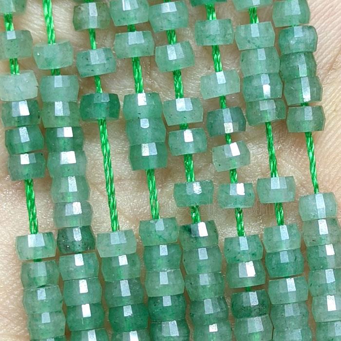 Natural Green Aventurine Heishi Beads Faceted