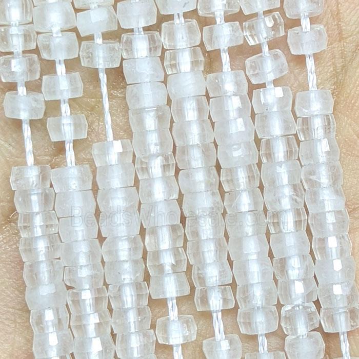 Clear Quartz Heishi Beads Faceted