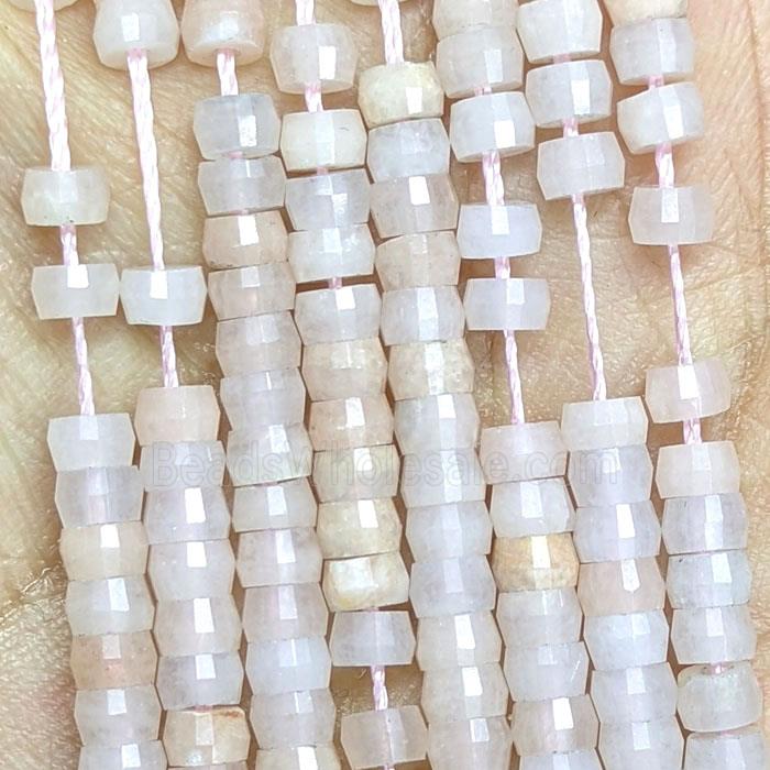 Natural Pink Aventurine Heishi Beads Faceted