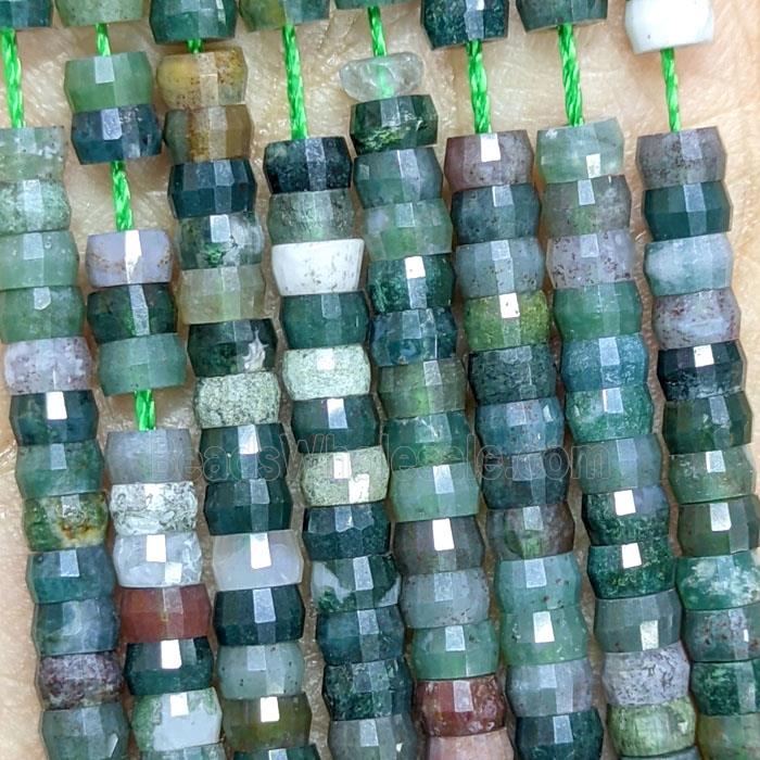Natural Indian Agate Heishi Beads Faceted