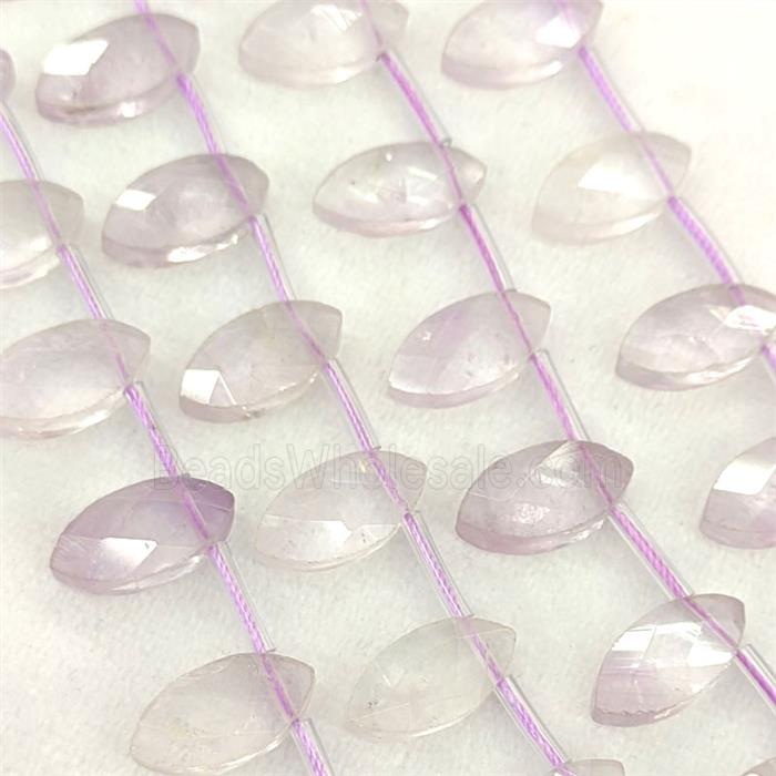 Natural Amethyst Eye Beads Topdrilled Faceted Lt.purple