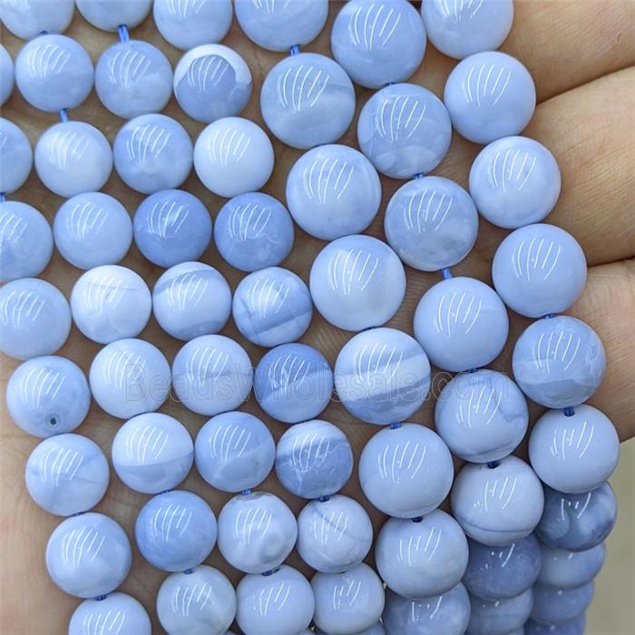 Natural Blue Opal Beads Smooth Round