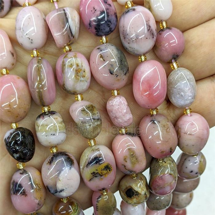 Natural Pink Opal Nugget Beads Freeform