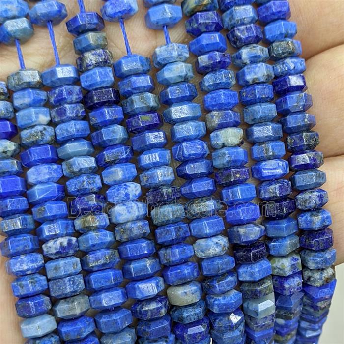 Natural Blue Lapis Lazuli Hexagon Beads