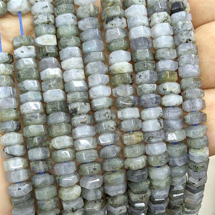 Natural Labradorite Hexagon Beads