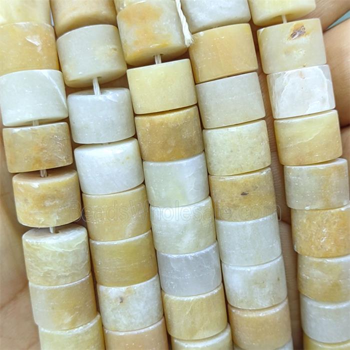 Natural Yellow Aventurine Heishi Beads Matte