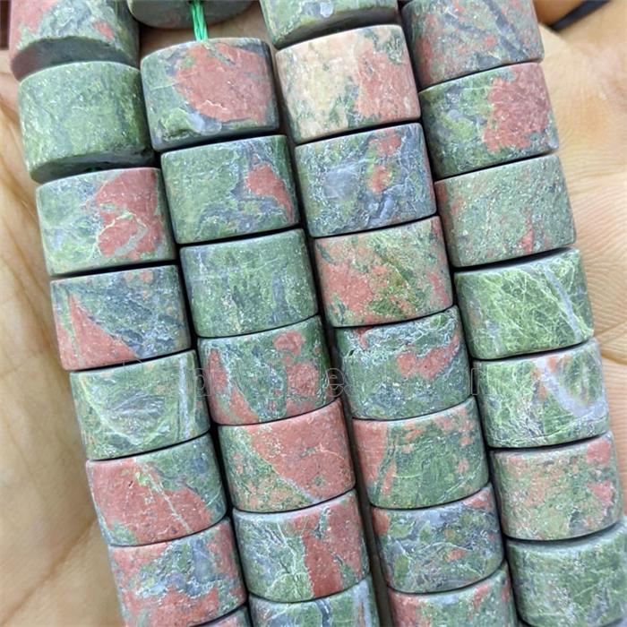 Natural Unakite Heishi Beads Matte