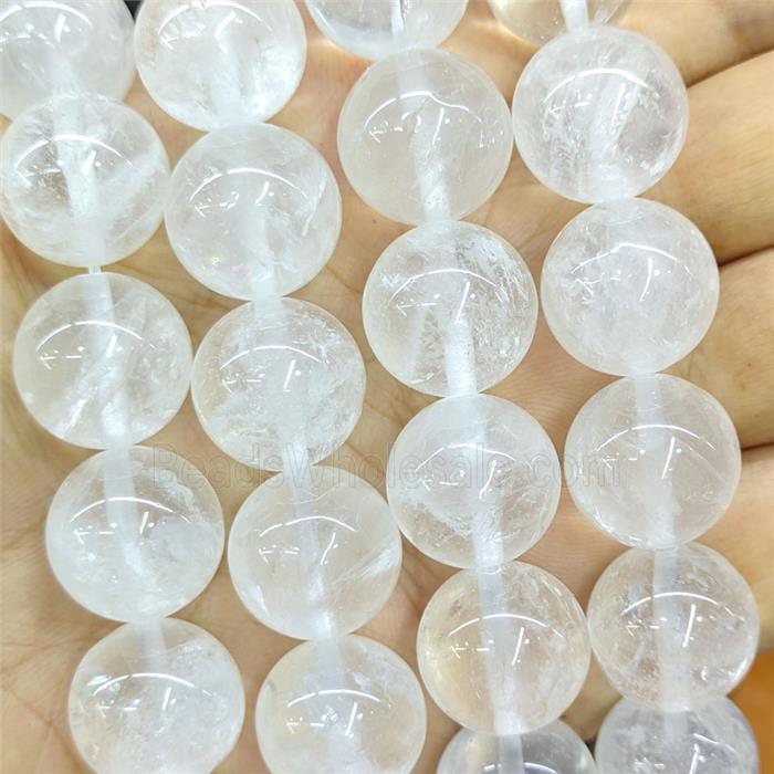 Natural Clear Quartz Round Beads Smooth
