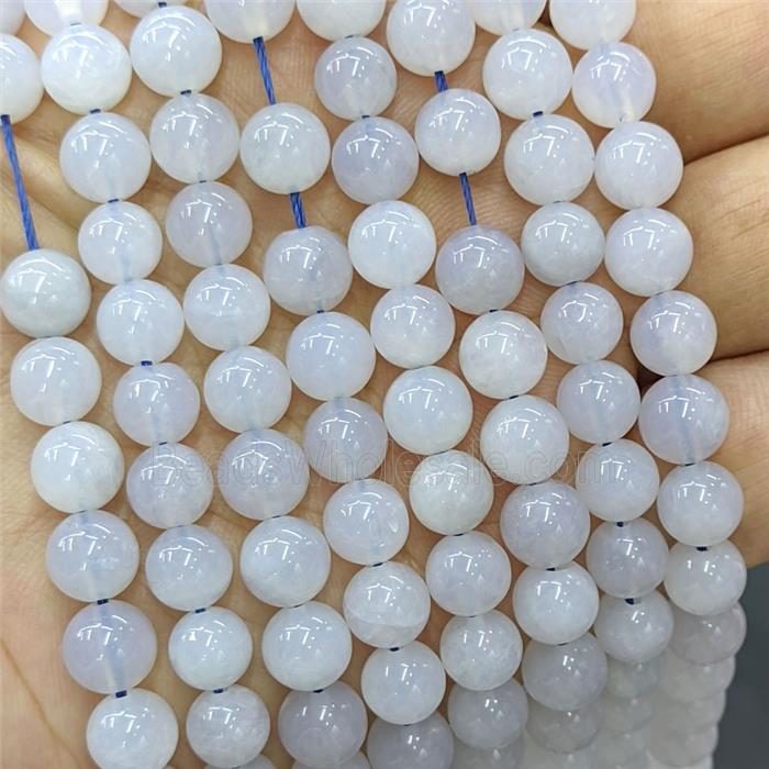 Natural Blue Scorolite Beads Smooth Round