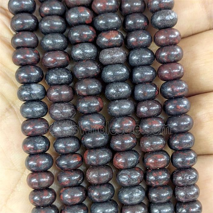 Poppy Jasper Rondelle Beads Smooth