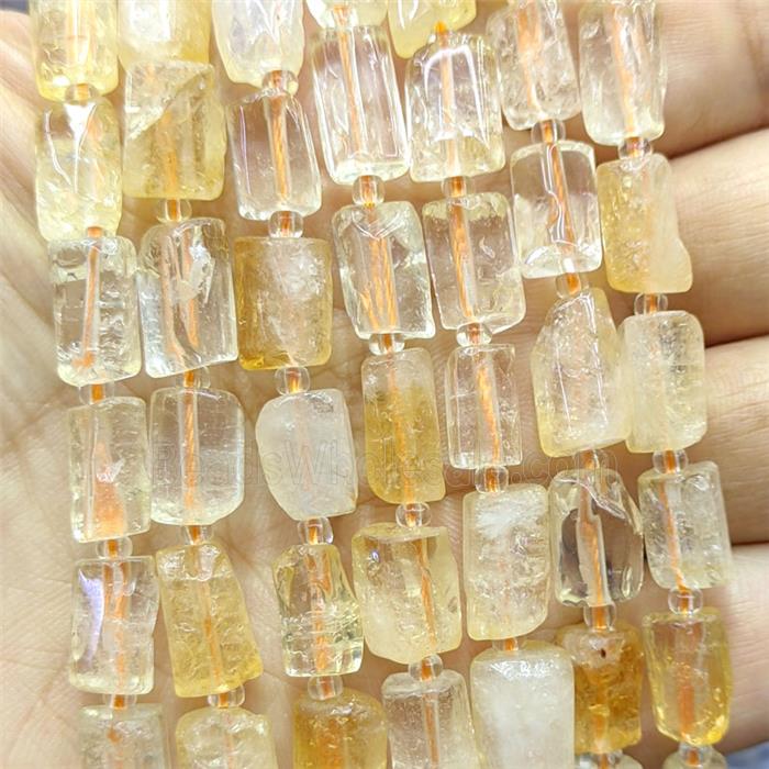 Natural Citrine Tube Beads