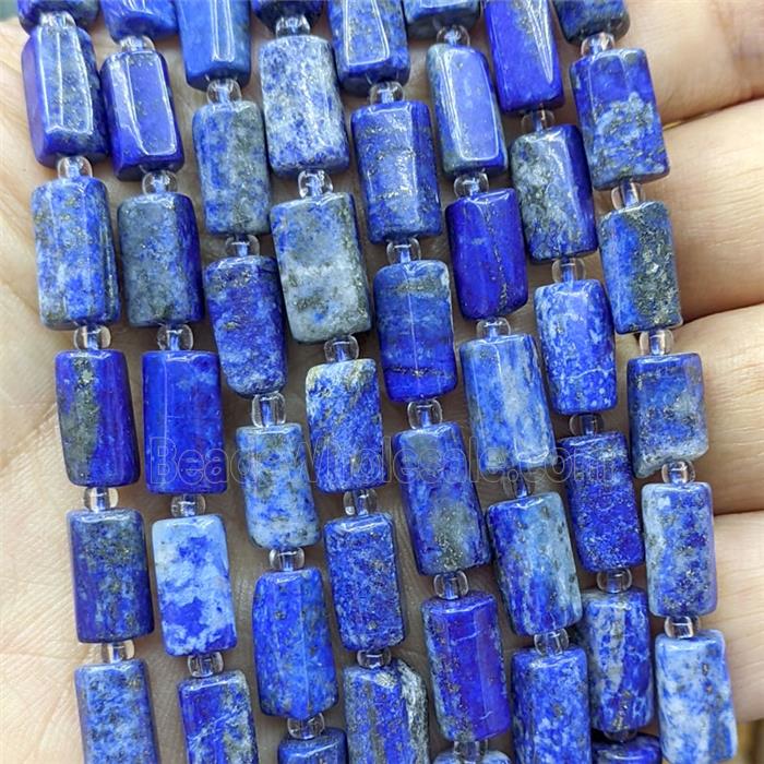 Natural Blue Lapis Lazuli Beads Tube