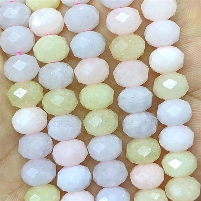 Jade Beads Faceted Rondelle Dye Multicolor