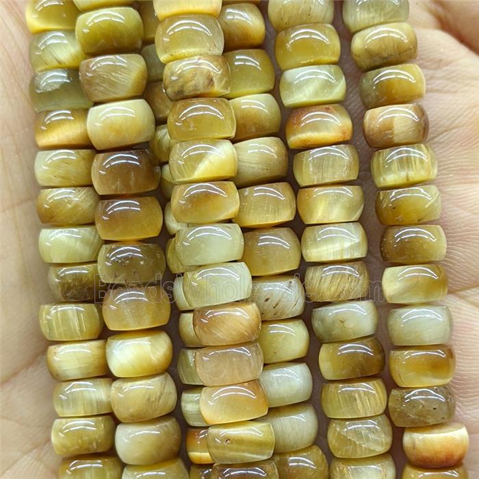 Golden Tiger Eye Stone Rondelle Beads Smooth