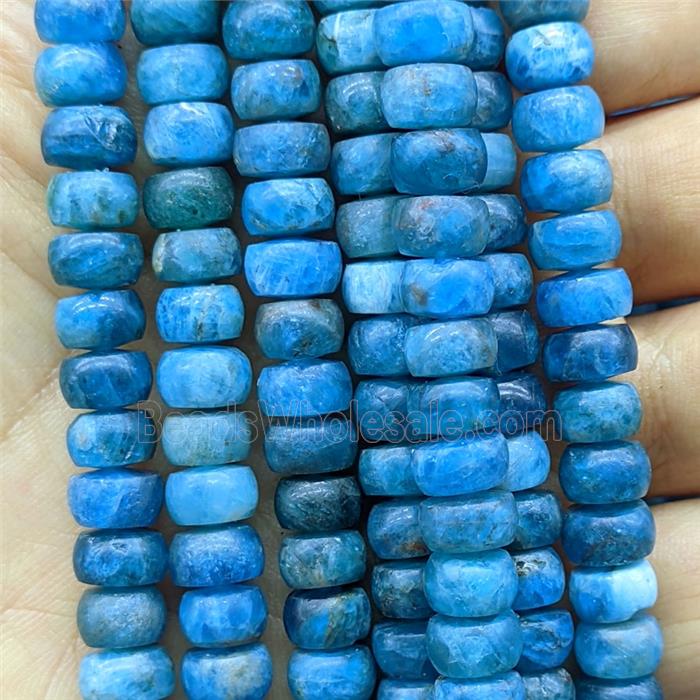 Blue Apatitie Rondelle Beads Matte