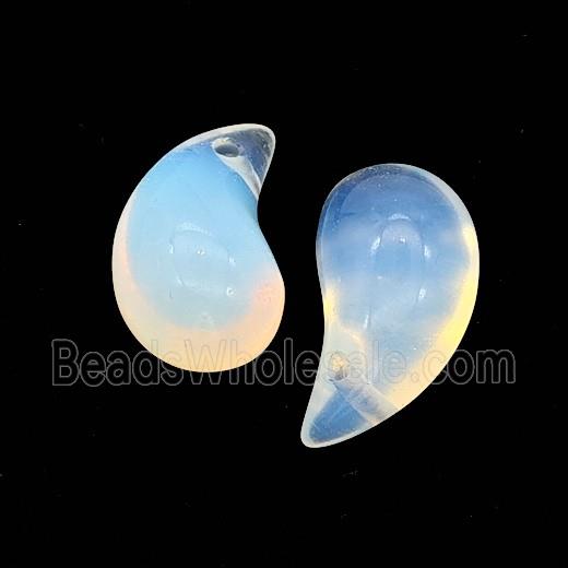 White Opalite Comma Pendant