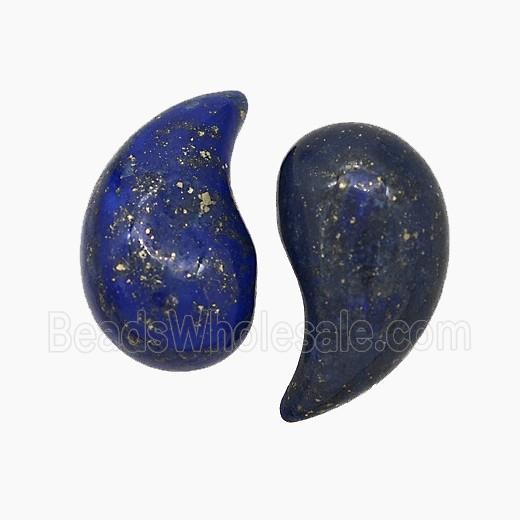 Natural Blue Lapis Lazuli Comma Pendant