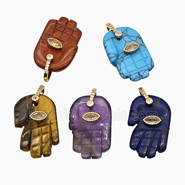 Natural Gemstone Pendant Buddha-Hand