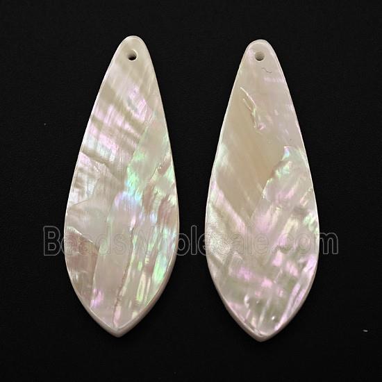 White MOP Shell Teardrop Pendant