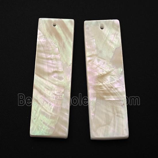 White MOP Shell Rectangle Pendant