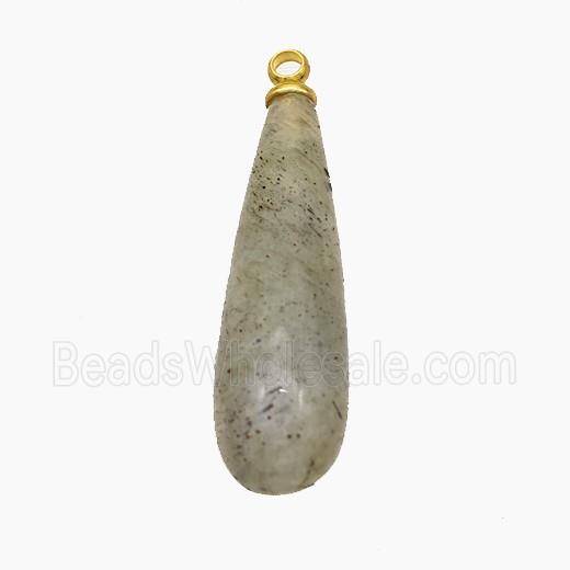 Natural Labradorite Teardrop Pendant