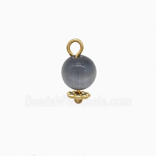 gemstone pendant, gold plated