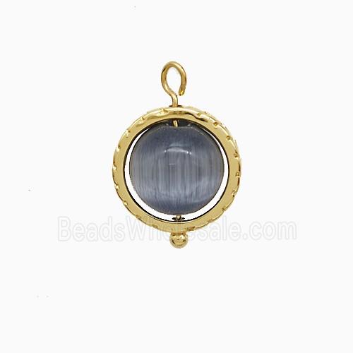 gemstone pendant, gold plated