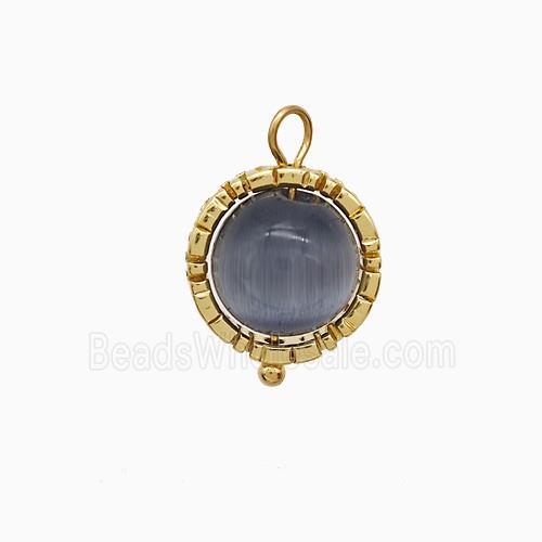 gemstone pendant, gold plated