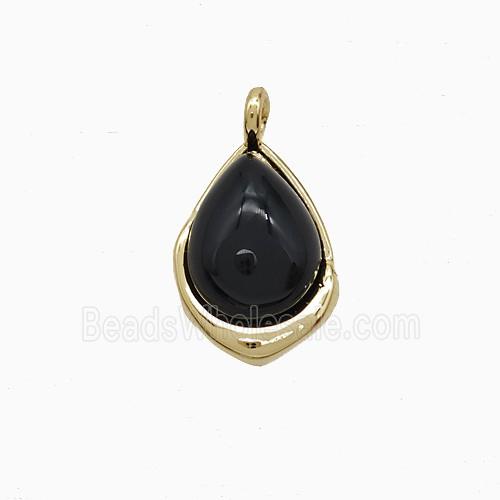 gemstone pendant, gold plated