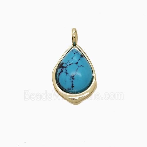 gemstone pendant, gold plated