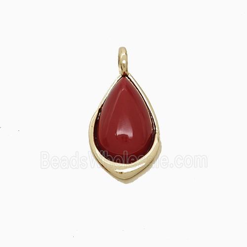 gemstone pendant, gold plated