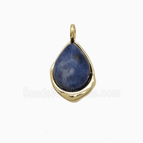 gemstone pendant, gold plated