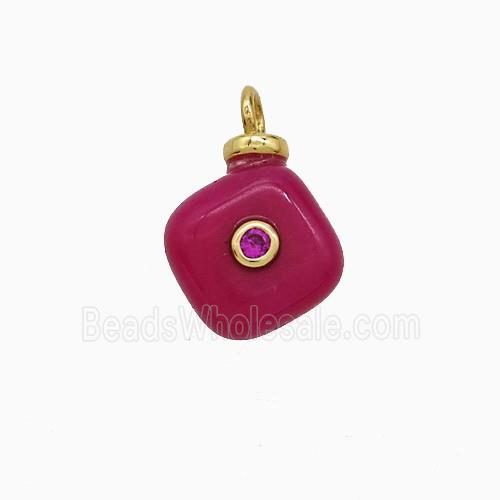 gemstone Pendant pave zircon, gold plated
