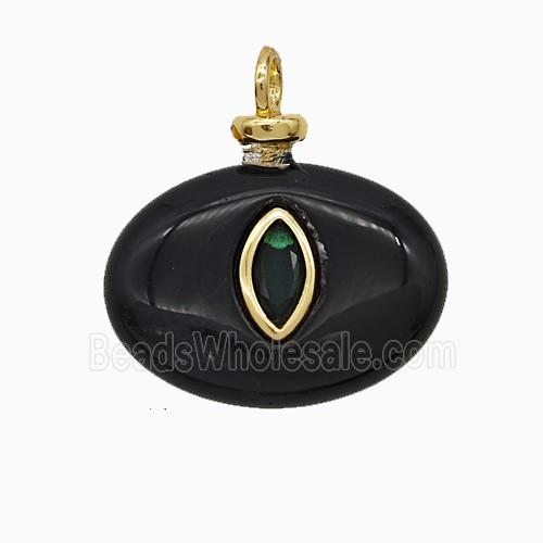 gemstone Pendant pave zircon, gold plated