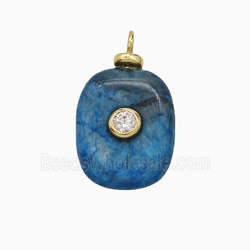 gemstone Pendant pave zircon, gold plated
