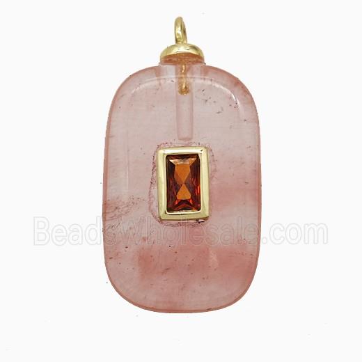 gemstone Pendant pave zircon, gold plated