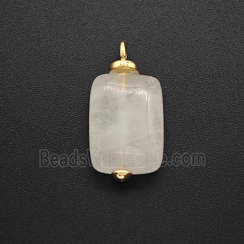 gemstone Pendant pave zircon, gold plated