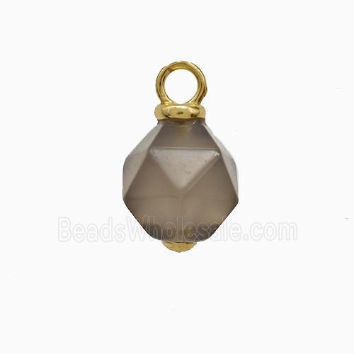 gemstone Pendant, gold plated