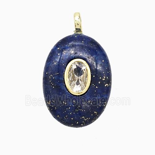 gemstone Pendant pave zircon, gold plated