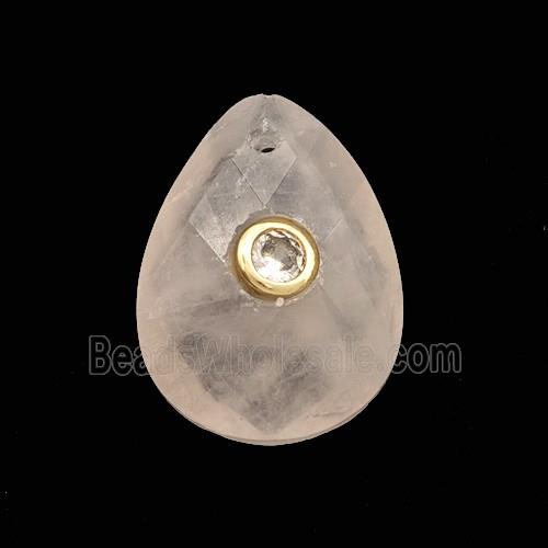 gemstone Pendant pave zircon, gold plated