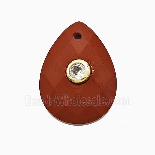 gemstone Pendant pave zircon, gold plated