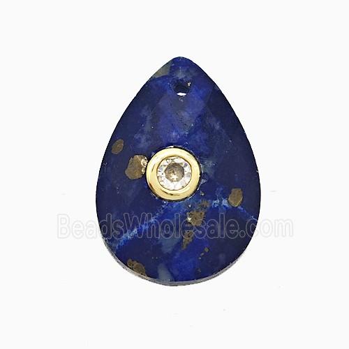 gemstone Pendant pave zircon, gold plated